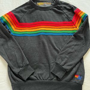 Aviator Nation rainbow stripe sweatshirt